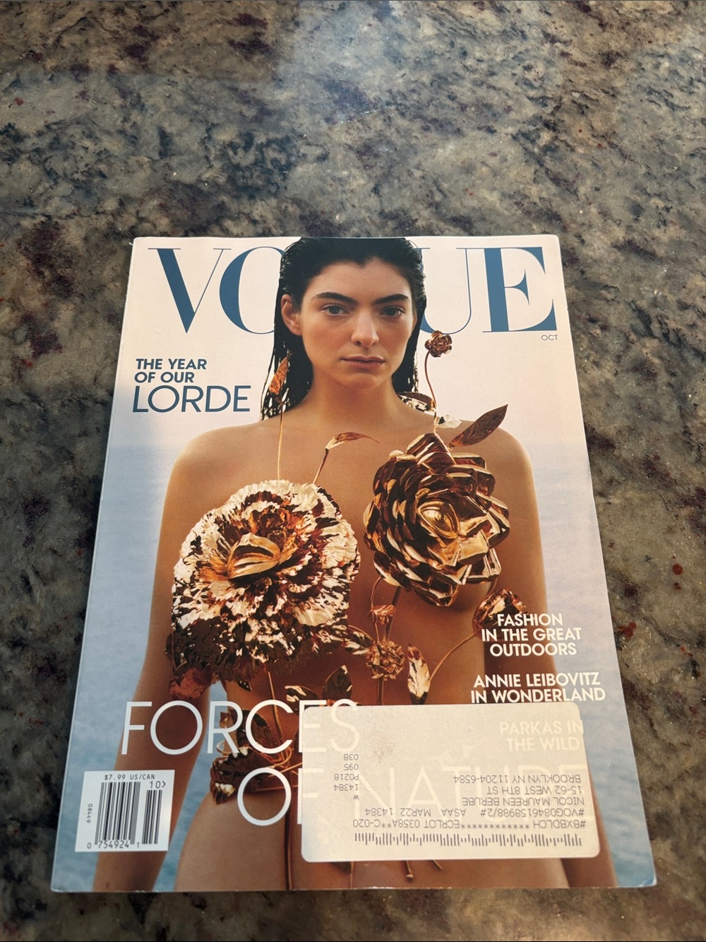 Vogue Cover Featuring Lorde - White, Blue & Gold Accents